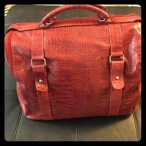 Red travel carry on bag